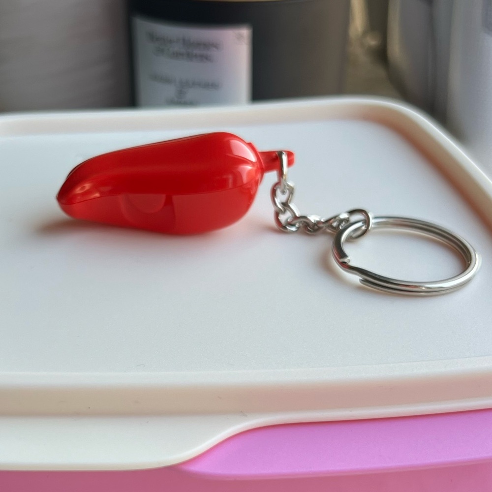 Tupperware Red Pepper Keychain - Picture 3 of 5